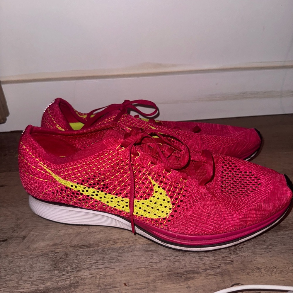 Nike Bright Pink and Yellow Athletic Shoes